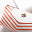 Simple Versatile Navy Crown Striped Sea Breeze Pencil Case Pencil Case Pen Case Canvas Pen Case Storage Bag Orange - CHL-STORE 