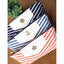 Simple Versatile Navy Crown Striped Sea Breeze Pencil Case Pencil Case Pen Case Canvas Pen Case Storage Bag Orange - CHL-STORE 