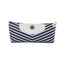 Simple Versatile Navy Crown Striped Sea Breeze Pencil Case Pencil Case Pen Case Canvas Pen Case Storage Bag Orange - CHL-STORE 