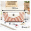 Simple Versatile Navy Crown Striped Sea Breeze Pencil Case Pencil Case Pen Case Canvas Pen Case Storage Bag Orange - CHL-STORE 