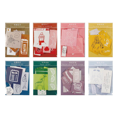 Simple washi sticker pack hand-painted line style series decorative stickers NP-000121 - CHL-STORE 