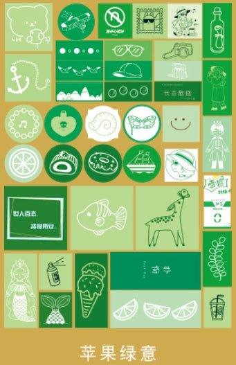 Simple washi sticker pack hand-painted line style series decorative stickers NP-000121 - CHL-STORE 