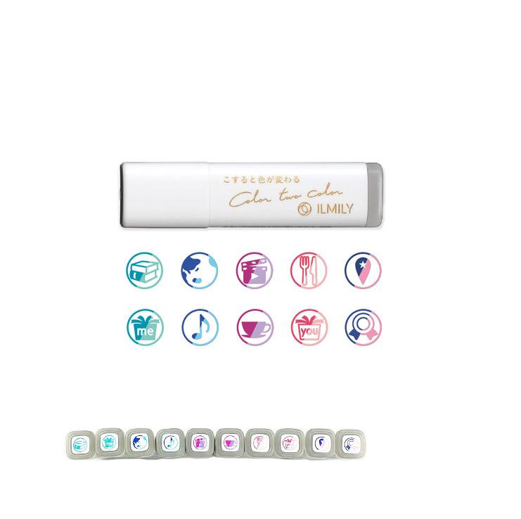 Stamp Color Changing PILOT ILMILY COLOR TWO COLOR New Arrival Multicolor Friction Disappearing Student Girl Creative School Office Stationery Art SPIL15S - CHL-STORE 