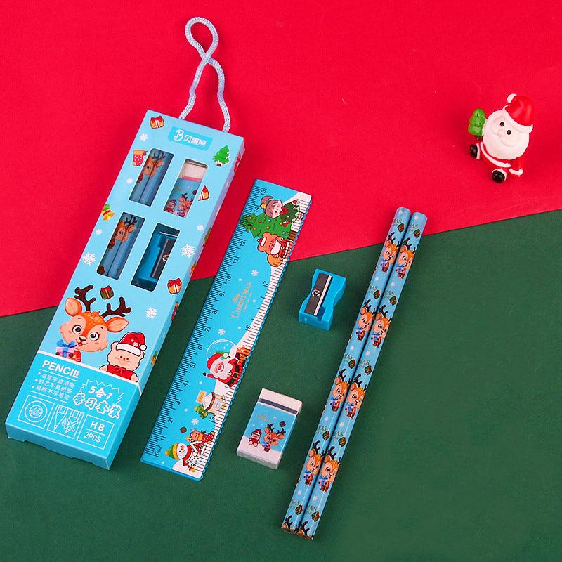 Stationery Christmas Ruler Eraser Pencil Pencil Sharpener Gift Student Learning School Class Activities Writing Tools NP-090045 - CHL-STORE 