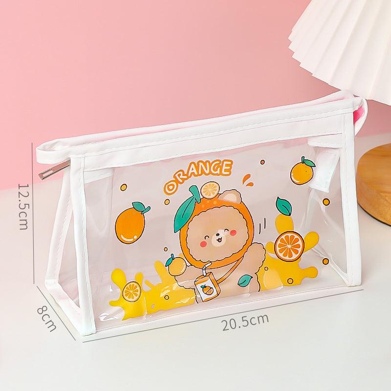 Storage Bag Cosmetics Pen Pencil Transparent Large Capacity Japanese Triangle Creative Stationery Office Student Multifunctional Youth Durable Portable NP-020038 - CHL-STORE 