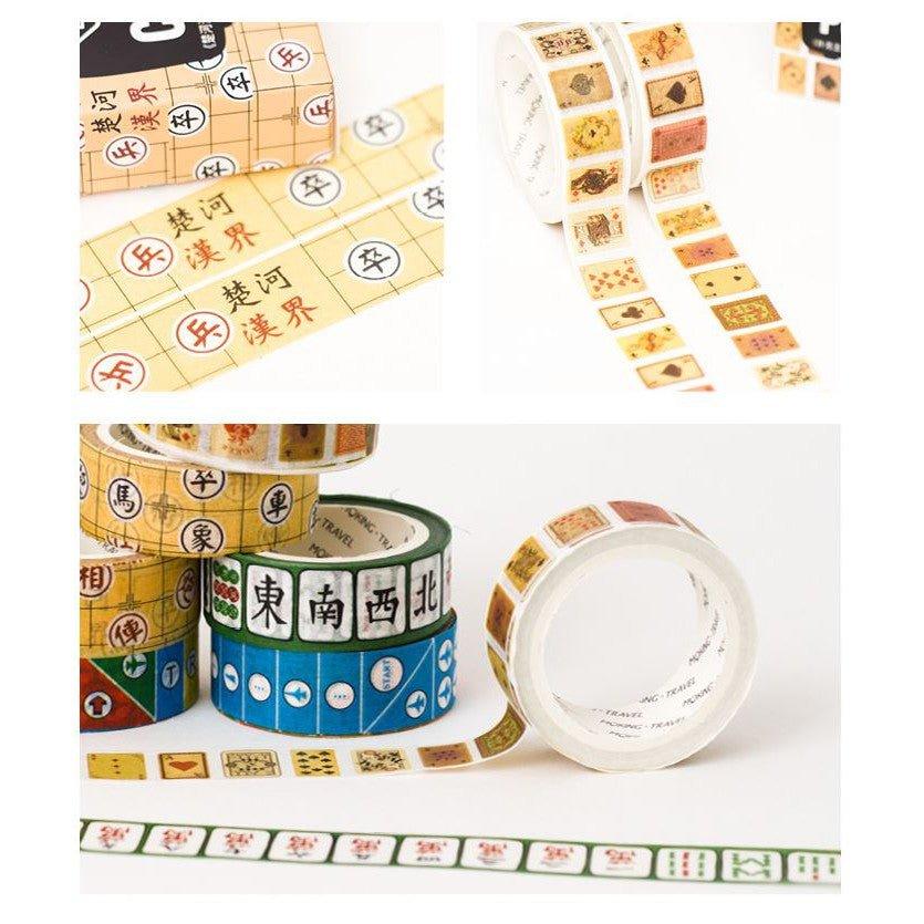 Strangerland Travel Four Treasures Series Travel Photos Text Travel Log Style Blue Line Washi Tape Paper Tape NP-H7TGI-012 - CHL-STORE 