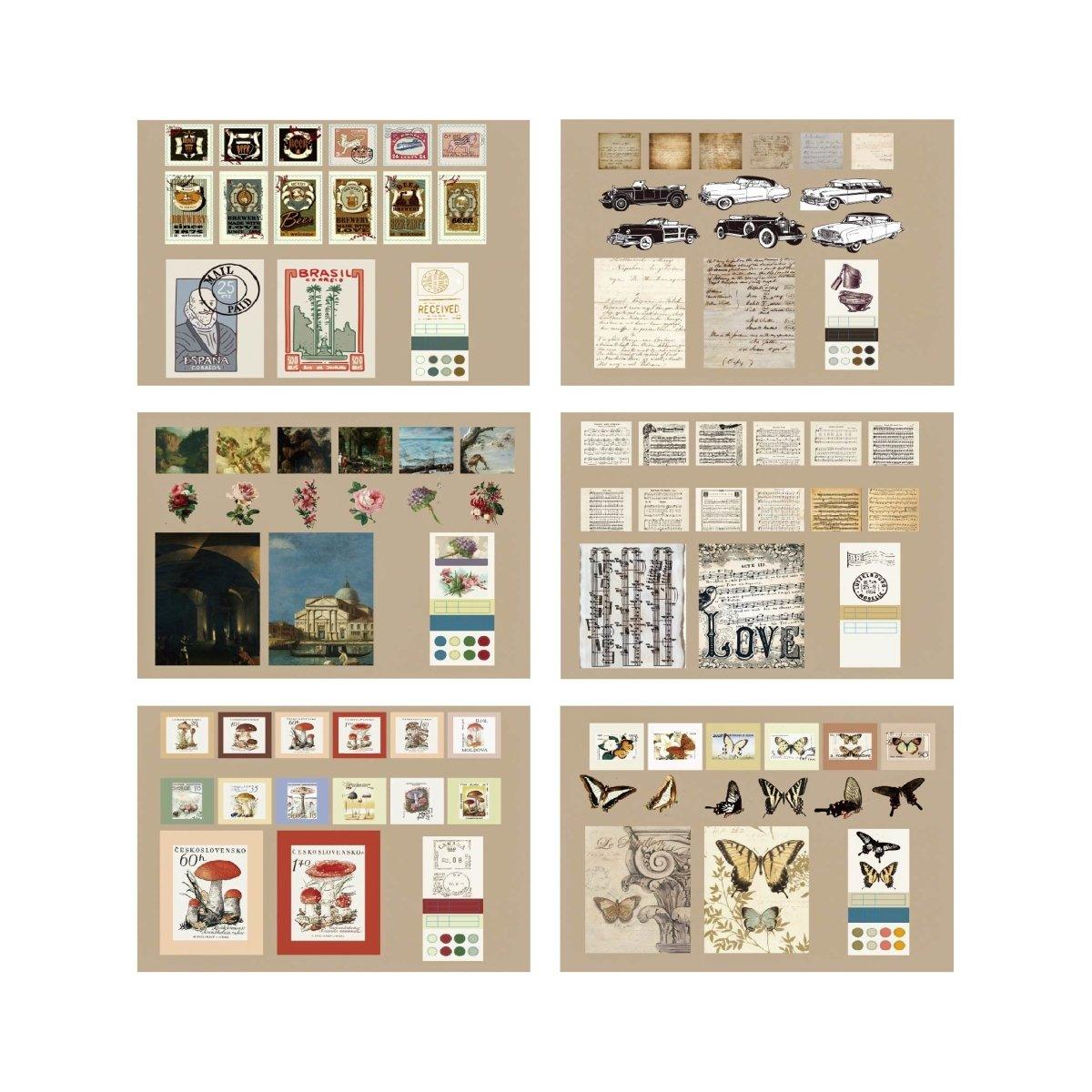 Streamer series retro diy hand account sticker pack material paper NP-000152 - CHL-STORE 