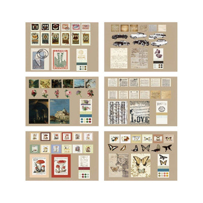 Streamer series retro diy hand account sticker pack material paper NP-000152 - CHL-STORE 