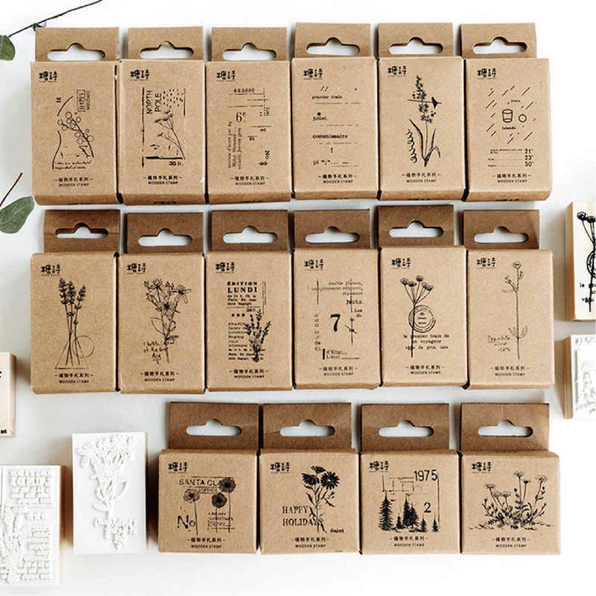 Sugar Poem Wood Seal Plant Vintage Handbook Seal NP-060012 - CHL-STORE 