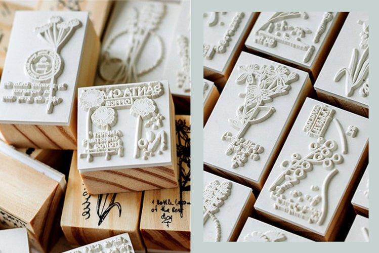 Sugar Poem Wood Seal Plant Vintage Handbook Seal NP-060012 - CHL-STORE 