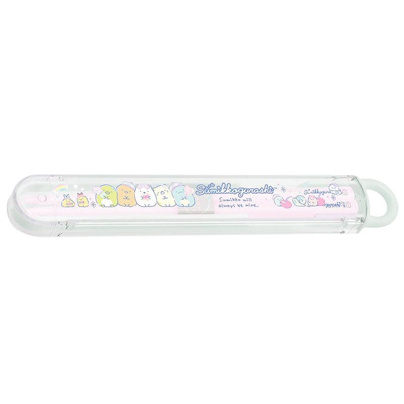 Sumikko Gurashi Rilakkuma Lazy Bear Lazy Girl Coffee Dessert Storage Box Environmentally Friendly Tableware Tableware Storage Chopsticks Spoon Lunch Box Set made in Japan Purple Blue Beige Blue - CHL-STORE 
