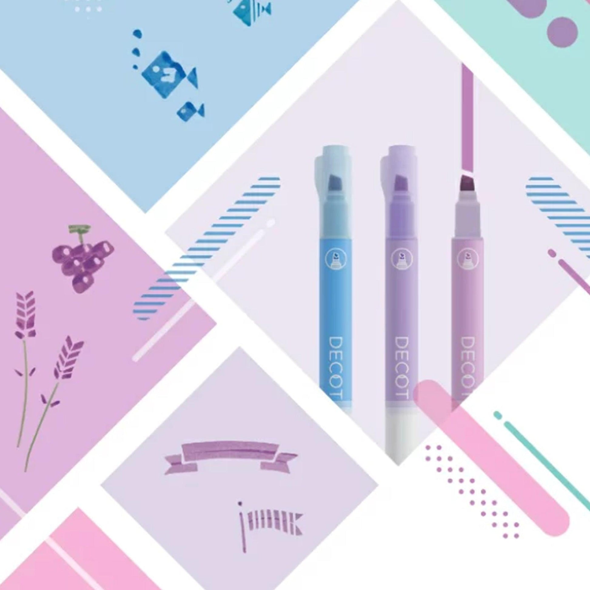 SUN-STAR DECOT- double-headed highlighter reverse white pen S45418 - CHL-STORE 