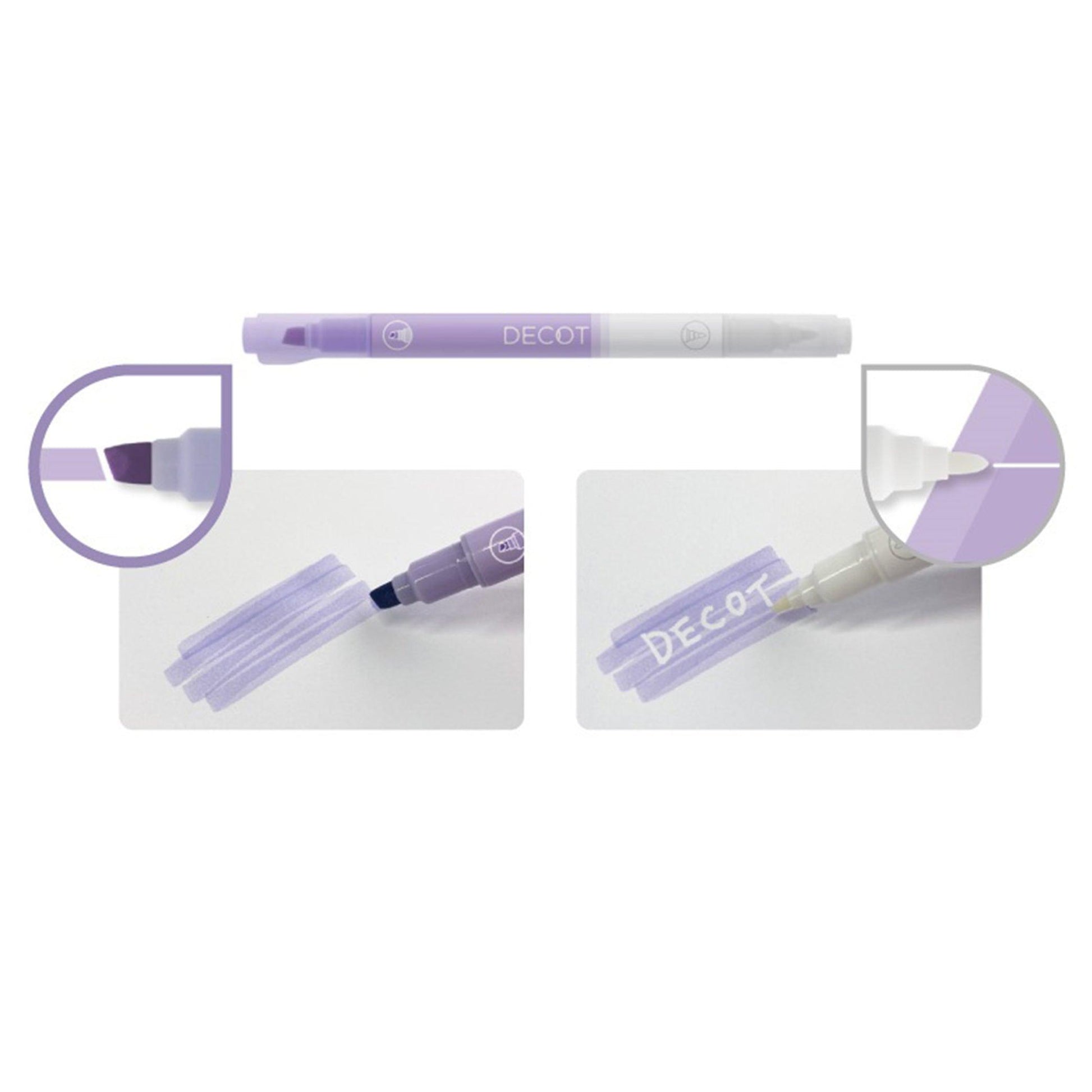 SUN-STAR DECOT- double-headed highlighter reverse white pen S45418 - CHL-STORE 