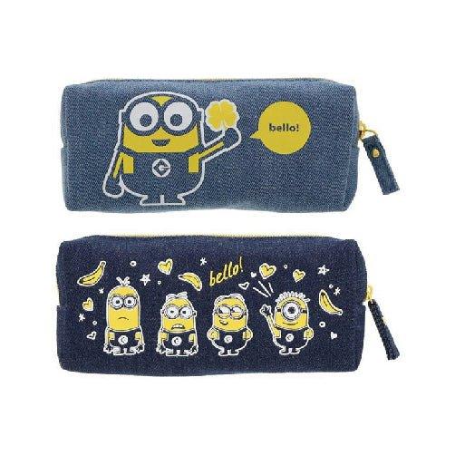 SUN-STAR Minions Pen Case Cartoon Joint Denim Pencil Case Pen Case Pencil Box Pencil Bag Light Blue - CHL-STORE 
