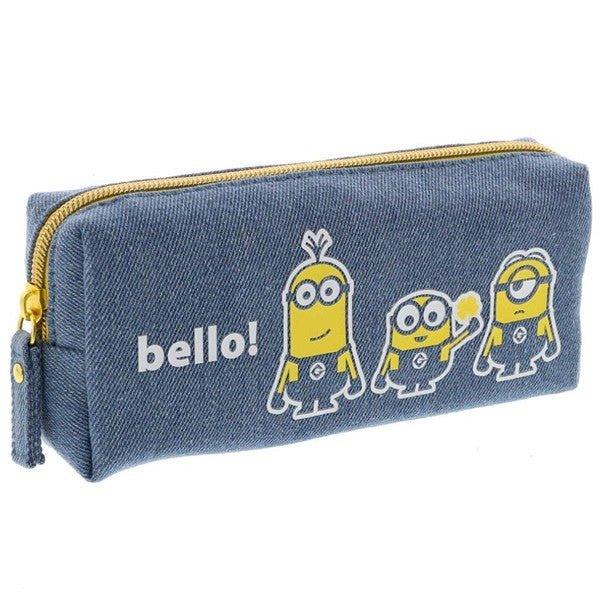 SUN-STAR Minions Pen Case Cartoon Joint Denim Pencil Case Pen Case Pencil Box Pencil Bag Light Blue - CHL-STORE 