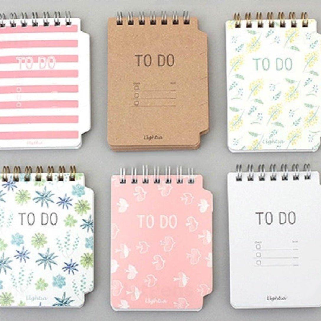 Sun-star S2813 TODO series notebook note booklet pink stripe white Cover - CHL-STORE 