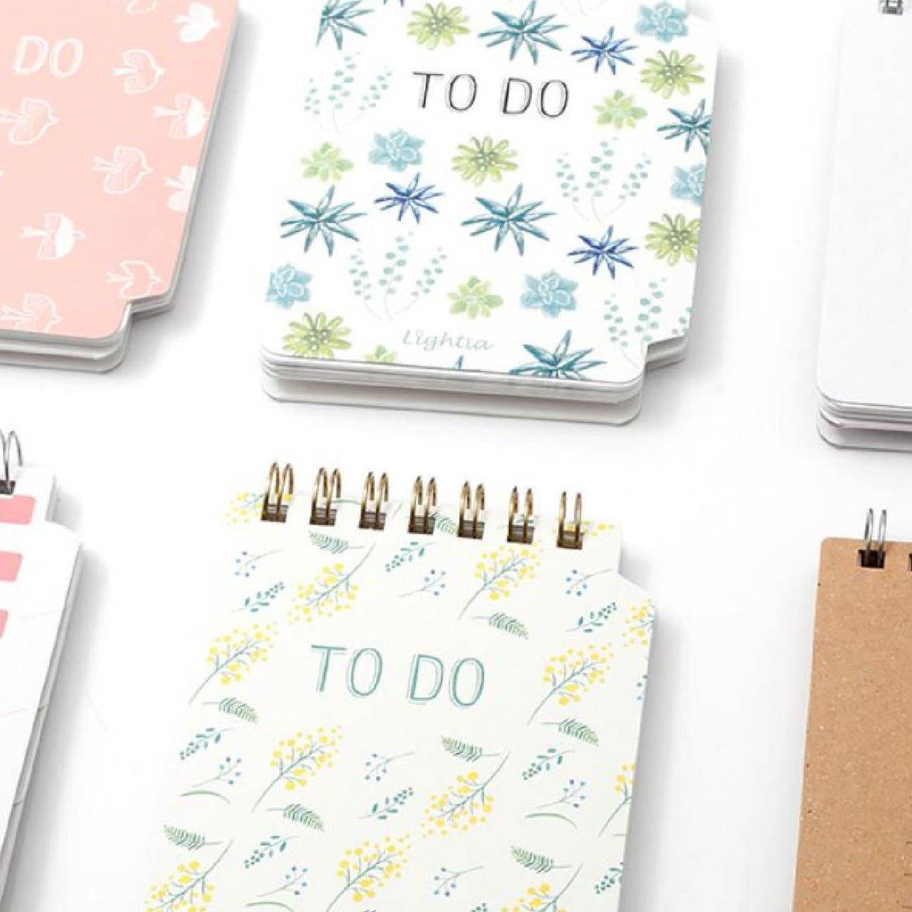 Sun-star S2813 TODO series notebook note booklet pink stripe white Cover - CHL-STORE 