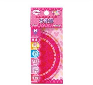 Sun-star S400 Disney Series 15CM Ruler Protractor Triangle Board Math Acrylic Transparent Pink - CHL-STORE 