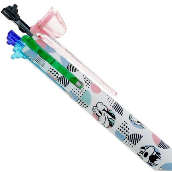 SUN-STAR S4648 HI-TEC-C COLETO Disney Mickey Minnie Four-color Pen Case Pen Body Pen Case Pen Tube Mickey Shape 0.4MM Refill - CHL-STORE 