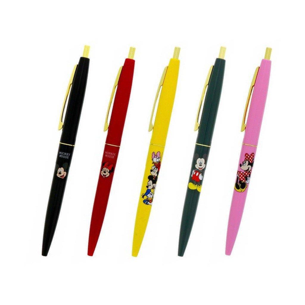 SUN-STAR x BIC S4649 Disney joint retro classic 0.5MM black ink oil pen TG blue and green rod gold clip Mickey Minnie - CHL-STORE 