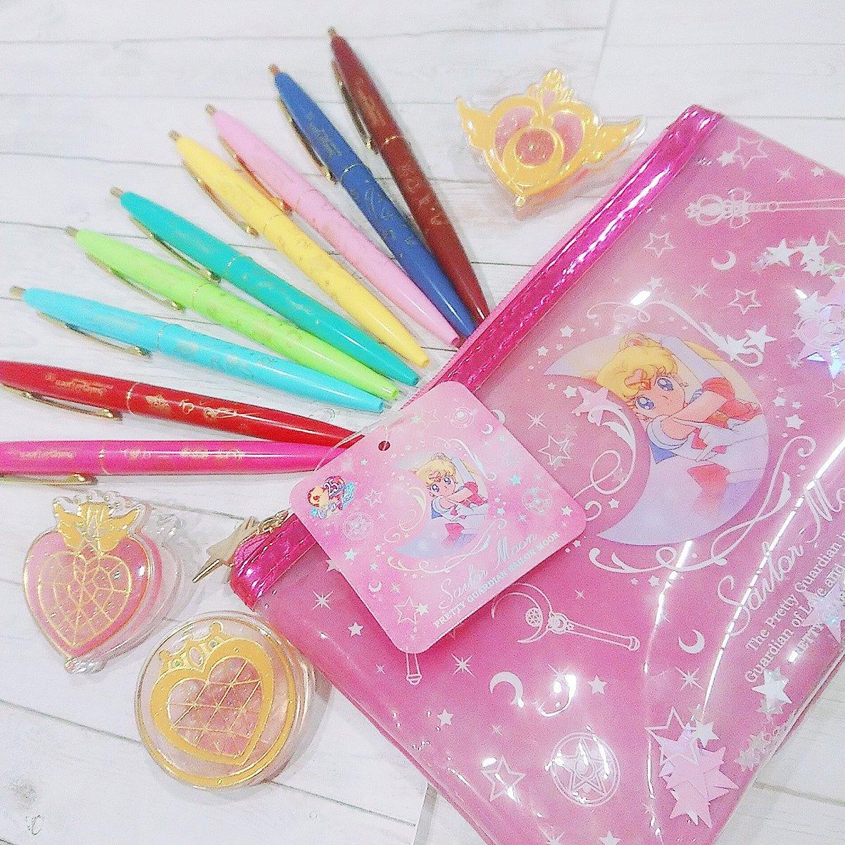 Sun-star x BIC S46507 CLIC GOLD Sailor Moon 0.5mm Black Ink Oily Pen Modeling Oily Pen - CHL-STORE 
