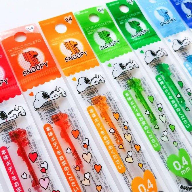 Sun-Star x PILOT HI-TEC-C COLETO Snoopy 0.4mm Refill Modeling Refill Pen core Refill - CHL-STORE 