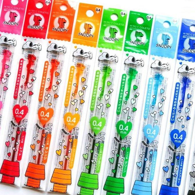 Sun-Star x PILOT HI-TEC-C COLETO Snoopy 0.4mm Refill Modeling Refill Pen core Refill - CHL-STORE 