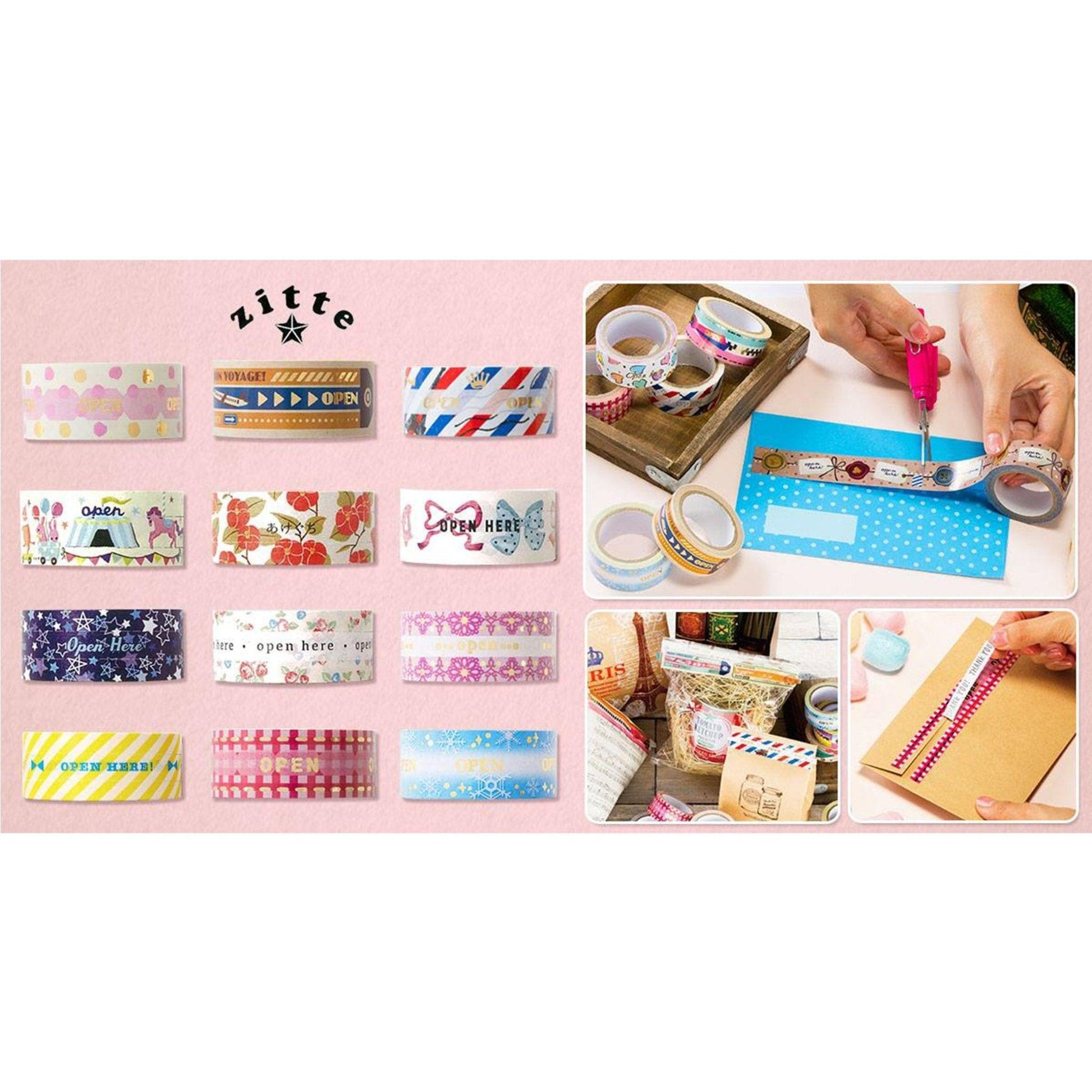 Sun-Star Zitte Kirari Zipper Paper Tape Zipper Shape Sealing Paper Tape Gift Wrap S8578540 - CHL-STORE 