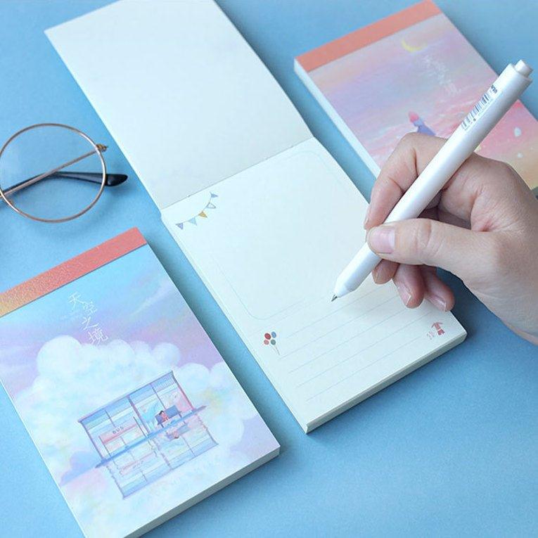 The Realm of the Sky PVC Flip Memo Pad MEMO Paper Style Randomly Shipped NP-050024 - CHL-STORE 