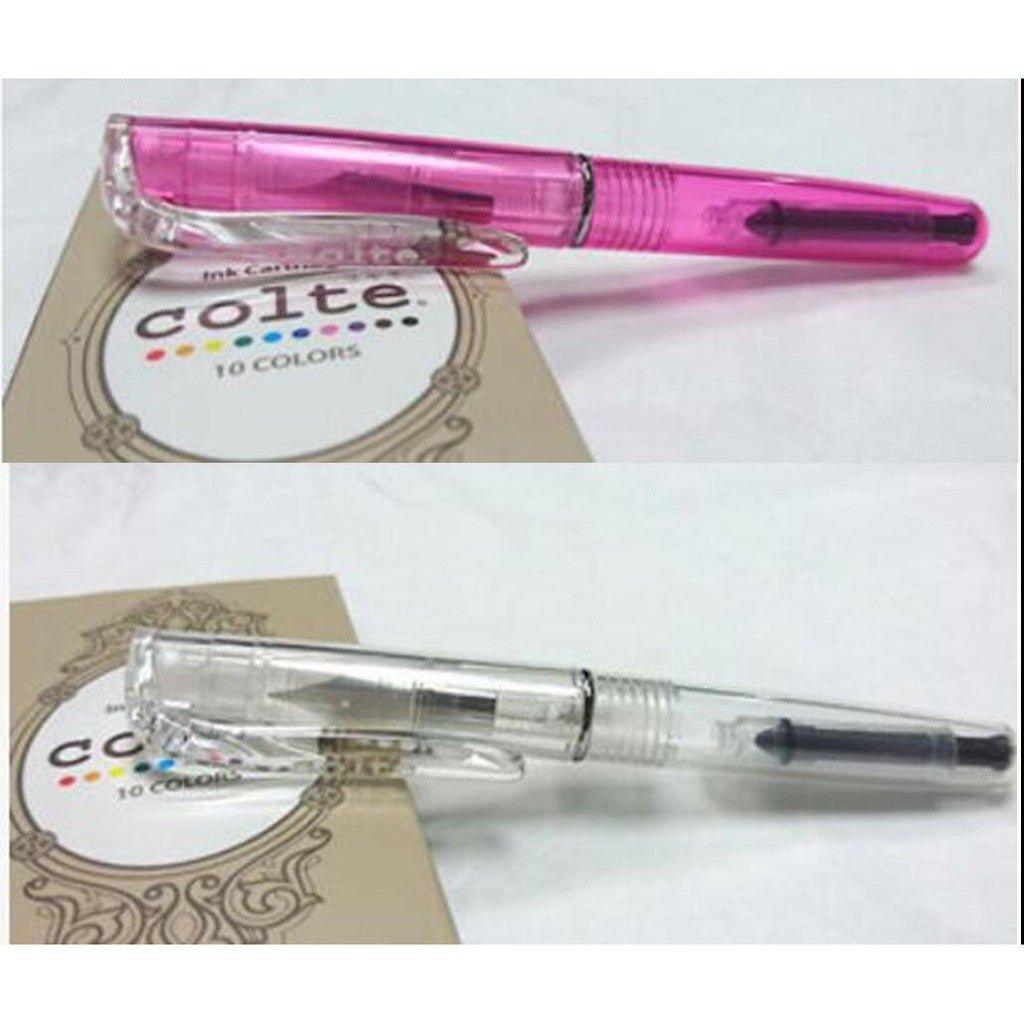 Tianma COLTE MLT-MPF European Standard Short Pen + Cartridge Ink 10 Colors F-tip Pen Ink Absorber Set - CHL-STORE 