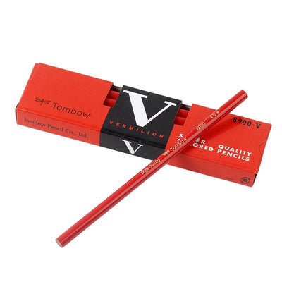 Tombow 8900-V Red Pencil 12pcs / Ryo Pencil Japanese Stationery Wood Pencil Advanced Wood - CHL-STORE 