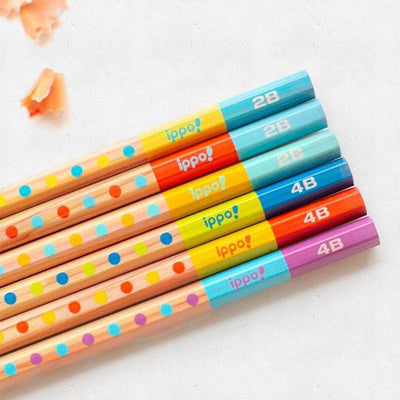 TOMBOW ippo children's learning non-slip hexagonal shaft hexagonal pencil hexagonal shaft pencil 2B 4B 2pcs - CHL-STORE 