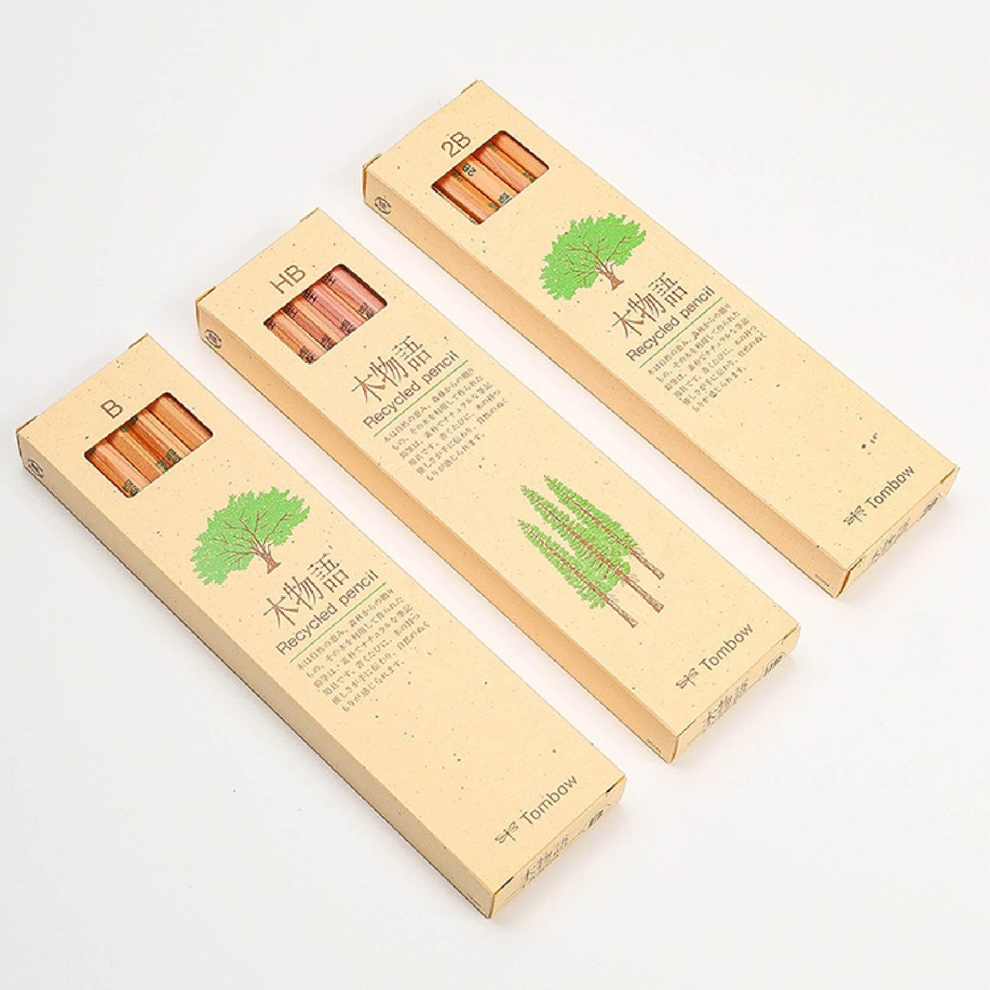 Tombow LA-KEA wood story regeneration pencil 12 HB B 2B wood pencil - CHL-STORE 