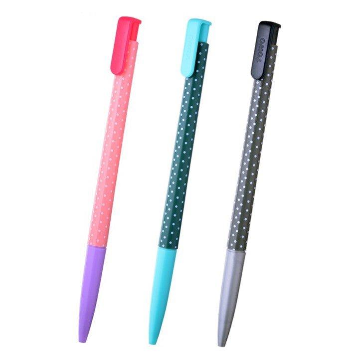 TOWO Macaron Color Oil Pen 0.38mm Cute Candy Color Ball Pen OP-101 Dot Design - CHL-STORE 