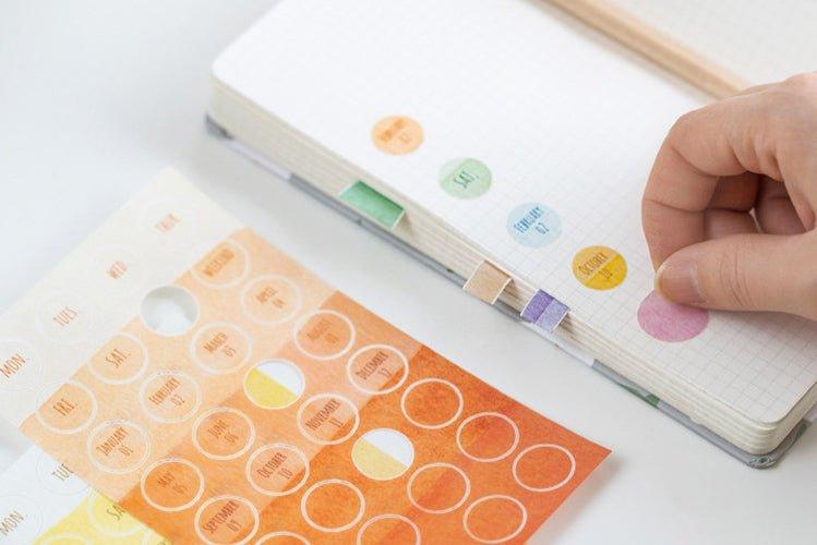 Twilight Decorative Stickers Watercolor Texture Series Index Bookmarks Message Notes N Times Stickers DIY Handbook Diary Album Stickers - CHL-STORE 