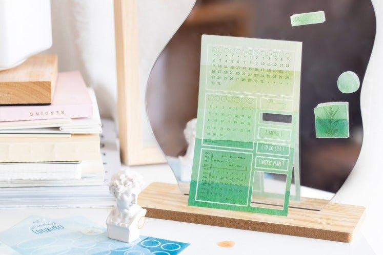 Twilight Decorative Stickers Watercolor Texture Series Index Bookmarks Message Notes N Times Stickers DIY Handbook Diary Album Stickers - CHL-STORE 