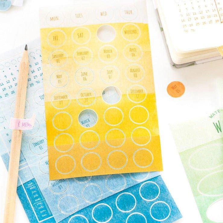 Twilight Decorative Stickers Watercolor Texture Series Index Bookmarks Message Notes N Times Stickers DIY Handbook Diary Album Stickers - CHL-STORE 
