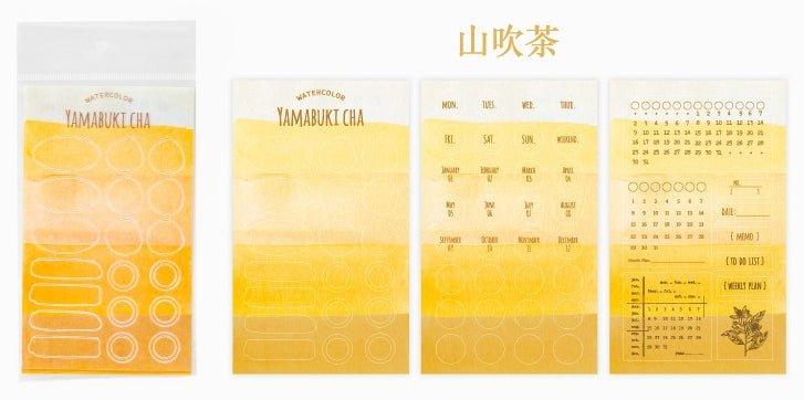 Twilight Decorative Stickers Watercolor Texture Series Index Bookmarks Message Notes N Times Stickers DIY Handbook Diary Album Stickers - CHL-STORE 