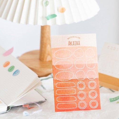 Twilight Decorative Stickers Watercolor Texture Series Index Bookmarks Message Notes N Times Stickers DIY Handbook Diary Album Stickers - CHL-STORE 