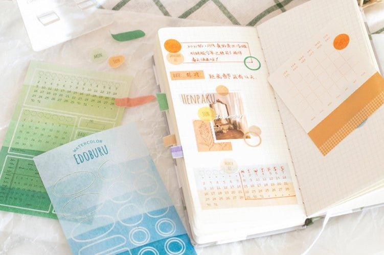 Twilight Decorative Stickers Watercolor Texture Series Index Bookmarks Message Notes N Times Stickers DIY Handbook Diary Album Stickers - CHL-STORE 