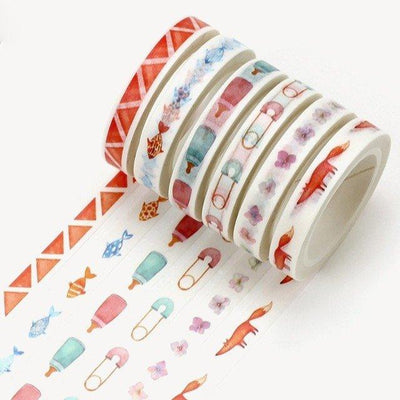 Twilight Season 7 Washi Tape Thin Paper Tape Decorative Paper Tape 8mm NP-HTEQM-002 - CHL-STORE 