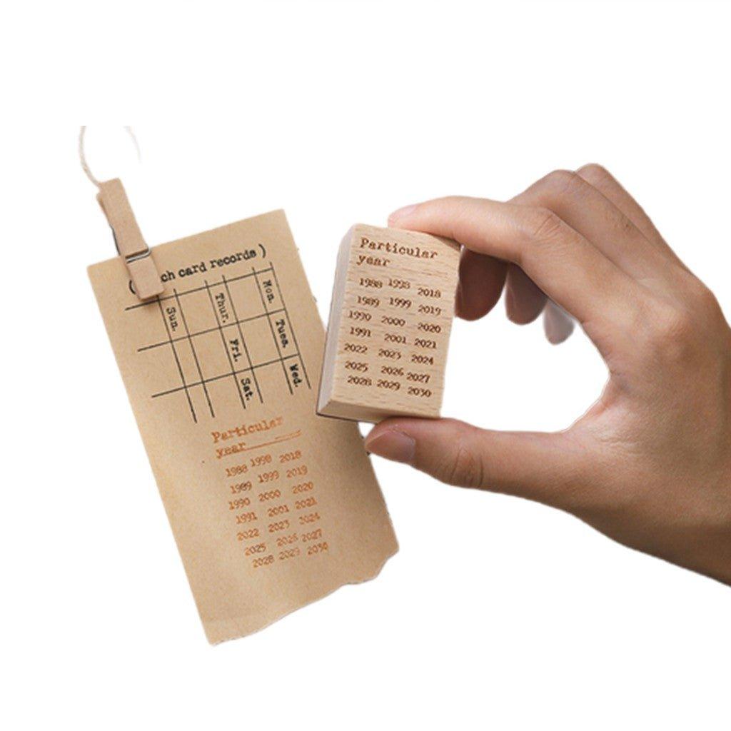 Twilight Wood Stamp Week Mark Perpetual Calendar Stamp Handbook Stamp NP-060002 - CHL-STORE 