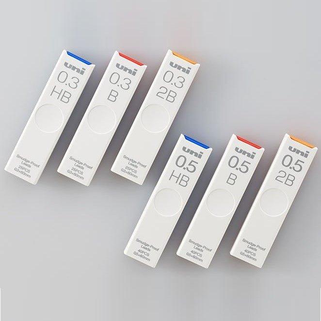 Uni Anti-fouling lead Anti-fouling refill Not easy to break the lead Pencil lead Automatic lead sharp lead 0.3 0.4 0.5 0.7 0.9 - CHL-STORE 