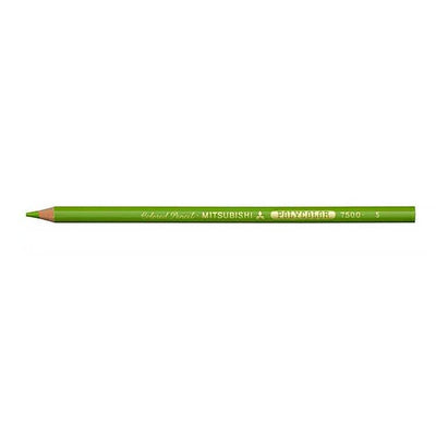 UNI K7500 Soft Sketch Design Basic Colored Pencils Polycolor Monochrome Yellow Green One dozen (12 pcs) - CHL-STORE 