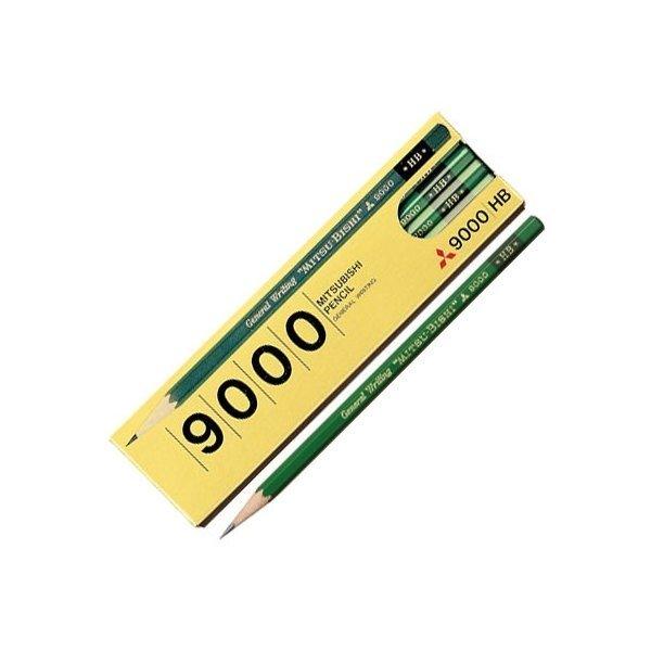 UNI K9000HB HB wood pencil hexagonal shaft pencil business pencil children's pencil 12 into - CHL-STORE 
