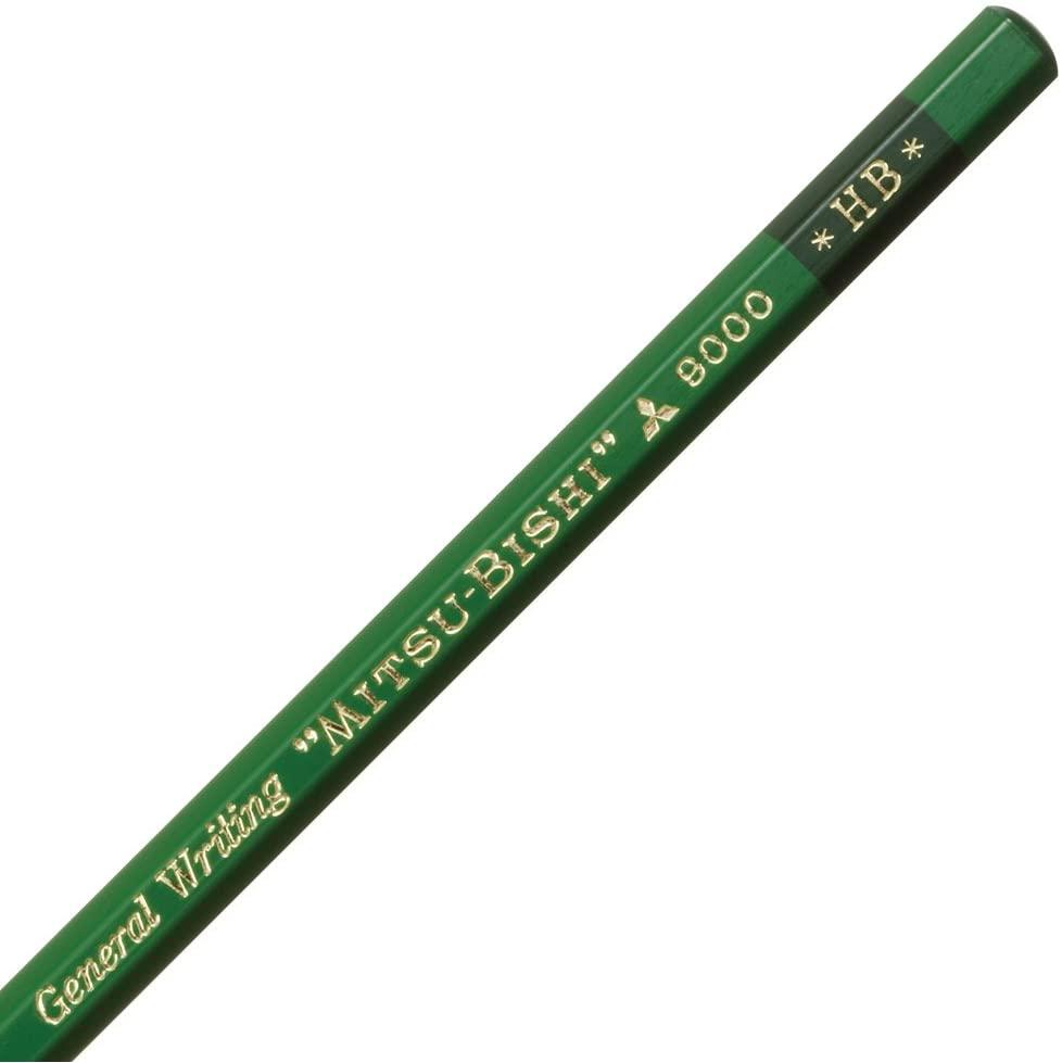 UNI K9000HB HB wood pencil hexagonal shaft pencil business pencil children's pencil 12 into - CHL-STORE 