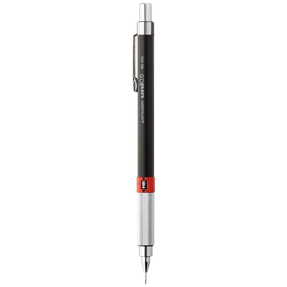 UNI M5-552 Professional Drawing Automatic Pencil Mechanical pencil HB 0.5mm black metal rod - CHL-STORE 