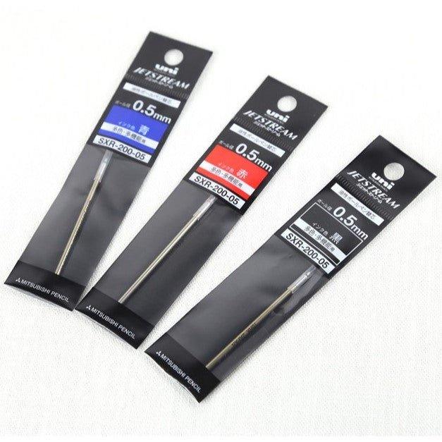 UNI SXR-200 JETSTREAM PRIME 0.5mm 0.7mm Metal Ballpoint Pen Refill Black Red Blue - CHL-STORE 