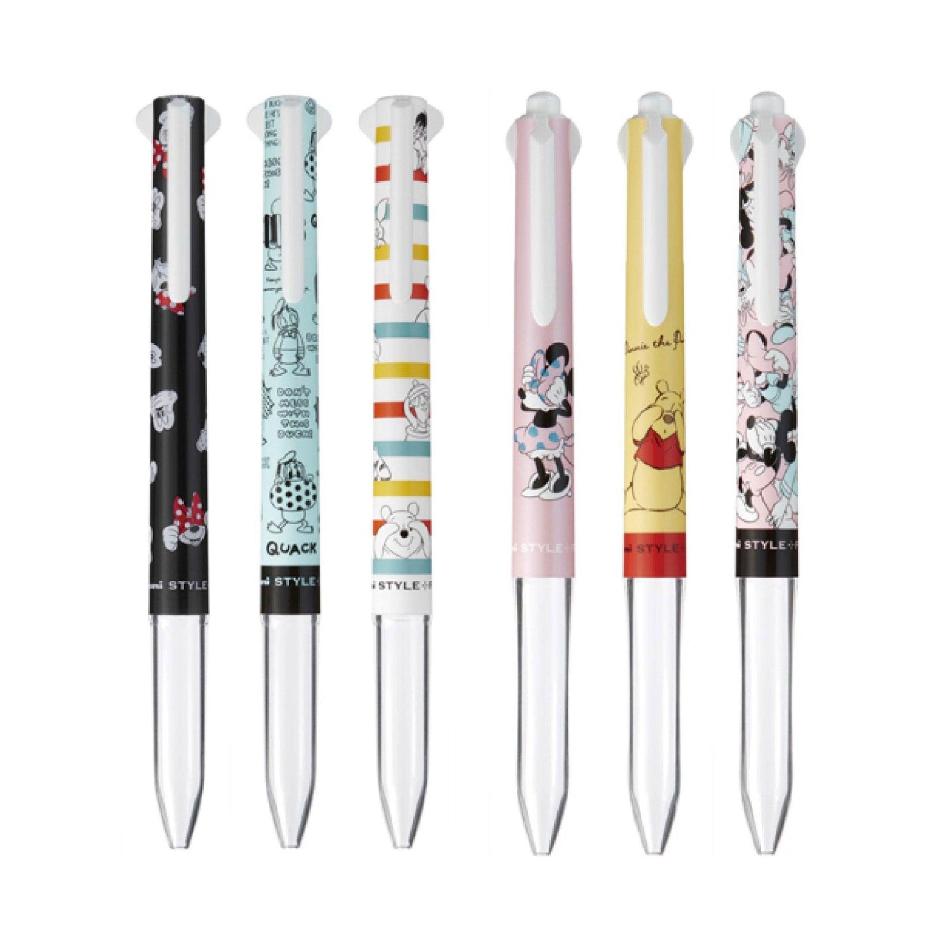 UNI UE3H258DSA Disney Limited Style Fit Happy Pen Tube Winnie the Pooh Mickey and Minnie 0.38mm 3-in 4-in refill combination - CHL-STORE 