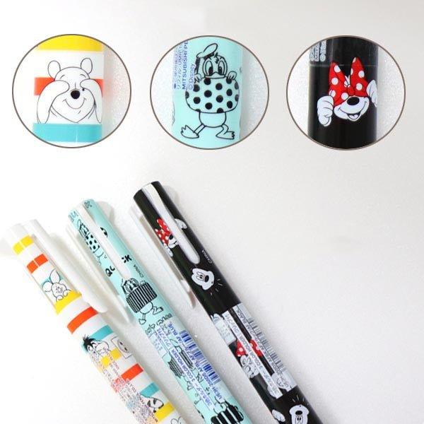 UNI UE3H258DSA Disney Limited Style Fit Happy Pen Tube Winnie the Pooh Mickey and Minnie 0.38mm 3-in 4-in refill combination - CHL-STORE 